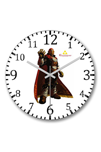 BASKI DÜNYASI ساعة حائط جانوندورف ذا ليجند أوف زيلدا من الزجاج الحقيقي المنحني