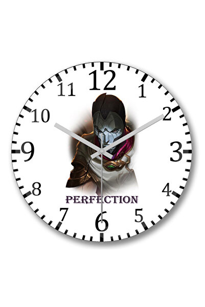 BASKI DÜNYASI Ceas de perete League Of Legend Jhin Perfection din sticlă aute...