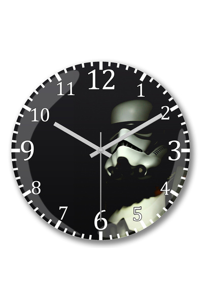 BASKI DÜNYASI Ceas de perete Stormtrooper din sticlă autentică bombată