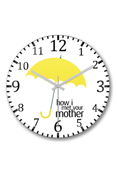 BASKI DÜNYASI Cum am cunoscut mama ta Ceas de perete Bombeli Sticlă Reală