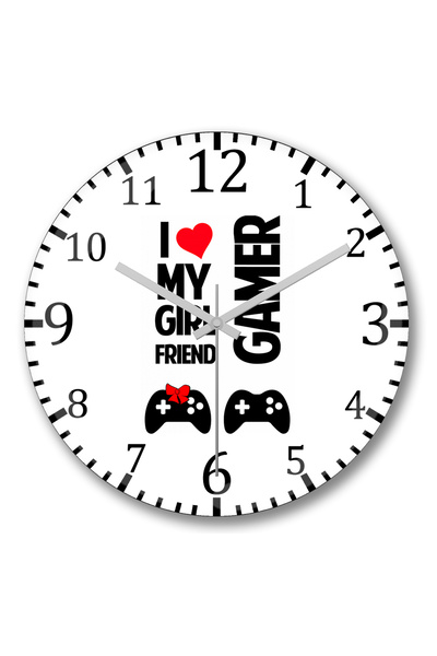 BASKI DÜNYASI I Love My Girl Friends Ceas de perete pentru jucători Sticlă re...