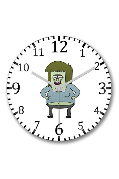 BASKI DÜNYASI Ceas de perete Regular Show Muscleman din sticlă autentică bombată