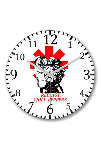 BASKI DÜNYASI Ceas de perete Red Hot Chili Peppers din sticlă autentică bombată