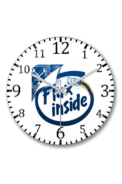 BASKI DÜNYASI Ceas de perete Flux Inside din sticlă autentică bombată