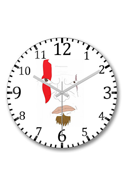 BASKI DÜNYASI ساعة حائط كراتوس من الزجاج الحقيقي المنحني