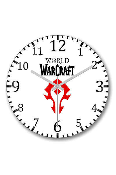 BASKI DÜNYASI Ceas de perete World Of Warcraft Horde Wow din sticlă autentică...