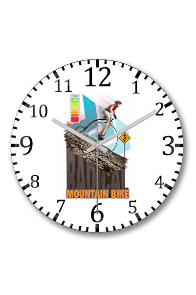 BASKI DÜNYASI Ceas de perete Radical Old Bicycle din sticlă autentică bombată