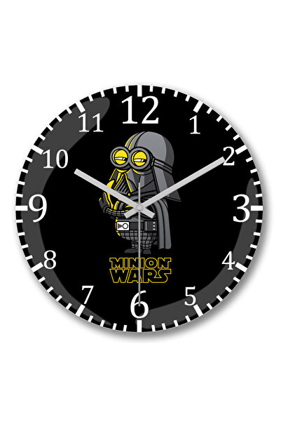 BASKI DÜNYASI Ceas de perete Minion Wars din sticlă autentică bombată