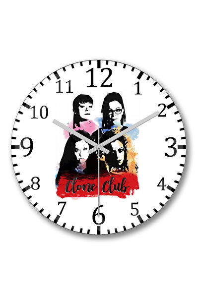 BASKI DÜNYASI Ceas de perete Orphan Black din sticlă de veritabilă sticlă