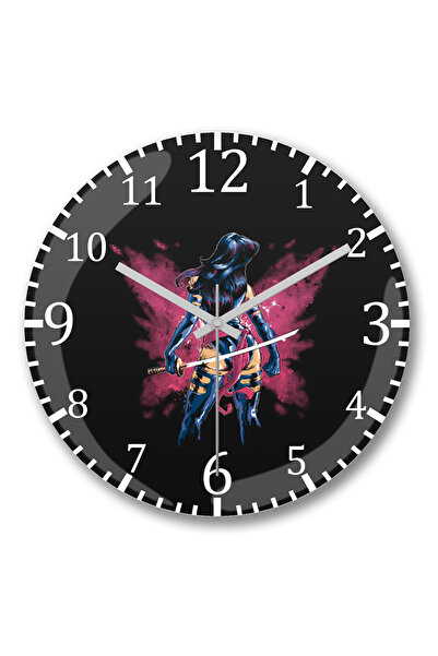 BASKI DÜNYASI Ceas de perete X Men Butterfly Aura din sticlă autentică bombată