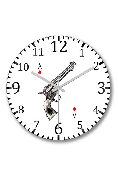 BASKI DÜNYASI Ceas de perete Poker Ace of Spades din sticlă autentică bombată