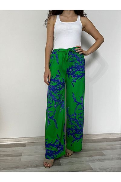 520CK Summer Viscose Women's Trousers - Wide Leg Plaszo