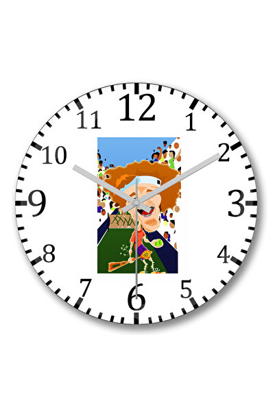 BASKI DÜNYASI Ceas de perete de tenis din sticlă autentică bombată