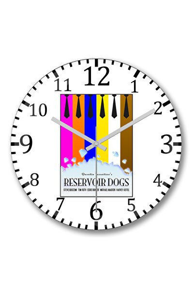 BASKI DÜNYASI ساعة حائط ريسيرفوكس للكلاب من الزجاج الحقيقي المنحني