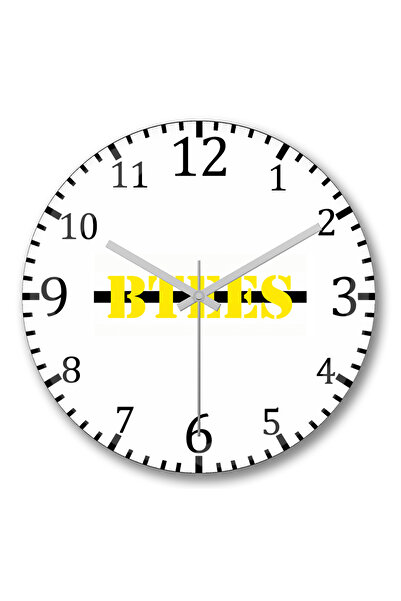 BASKI DÜNYASI ساعة حائط Btees Simples من الزجاج الحقيقي المنحني