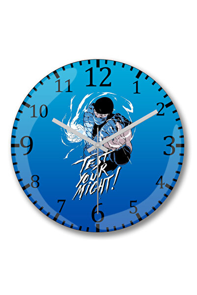 BASKI DÜNYASI Ceas de perete Scorpion Mortal Kombat Game din sticlă autentică...