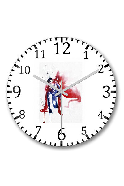 BASKI DÜNYASI ساعة حائط هيروز من الزجاج الحقيقي المنحني