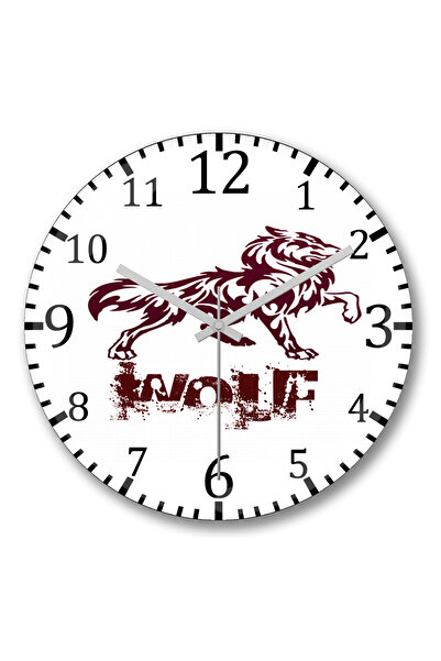 BASKI DÜNYASI Ceas de perete Kp Wolf din sticlă autentică bombată
