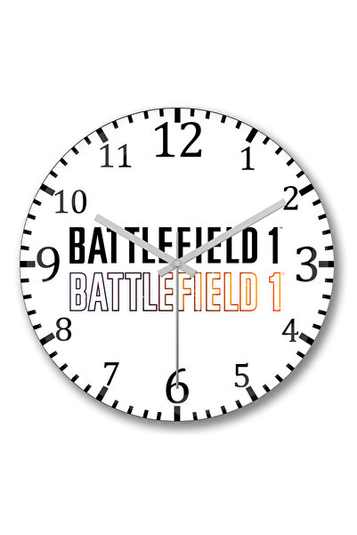 BASKI DÜNYASI Ceas de perete Battlefield 1 din sticlă autentică bombată