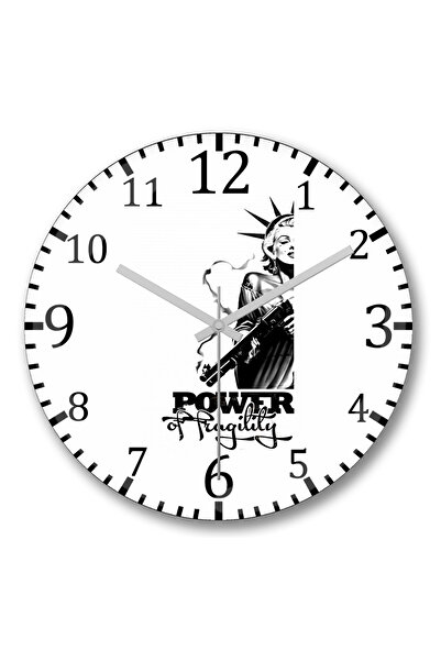 BASKI DÜNYASI Ceas de perete Power1 din sticlă autentică bombată