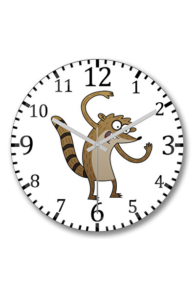 BASKI DÜNYASI عرض عادي ساعة حائط ريكبوي من الزجاج الحقيقي المنحني