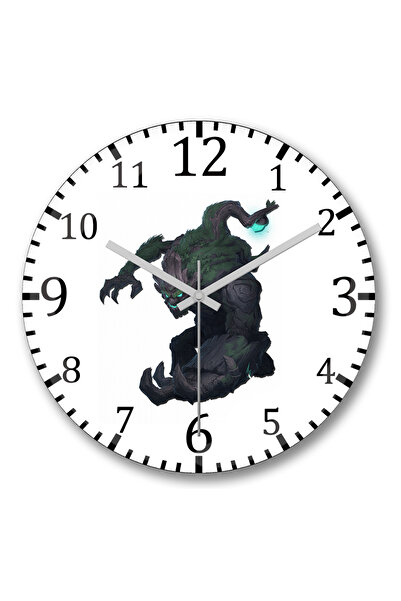 BASKI DÜNYASI Ceas de perete din sticlă Maokai League Of Legends, sticlă aute...