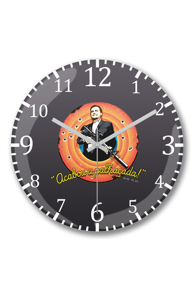 BASKI DÜNYASI Acabou ساعة حائط في قش بقشة من الزجاج الحقيقي