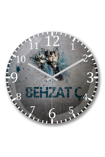BASKI DÜNYASI ساعة حائط Behzat CH من الزجاج الحقيقي المنحني