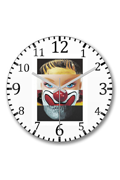 BASKI DÜNYASI ساعة حائط كارا دي مونسترو من الزجاج الحقيقي المنحني