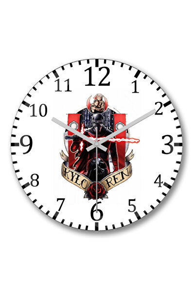 BASKI DÜNYASI ساعة حائط كيلو رن من الزجاج الحقيقي المنحني