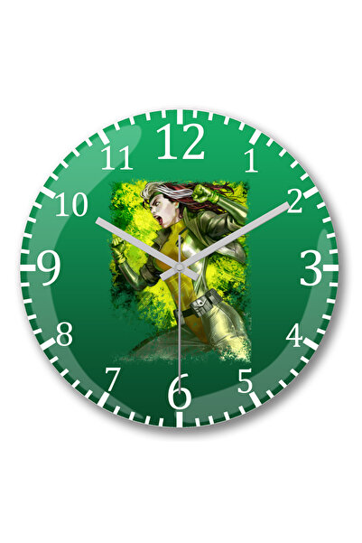 BASKI DÜNYASI ساعة حائط روج من الزجاج الحقيقي المنحني