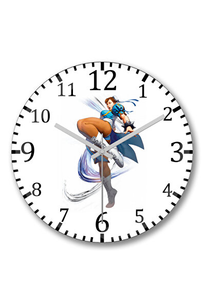 BASKI DÜNYASI ساعة حائط ستريت فايتر تشونلي من الزجاج الحقيقي المنحني