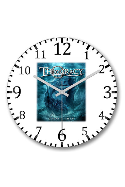 BASKI DÜNYASI Ceas de perete Theocracy Ghost Ship din sticlă curbată autentică