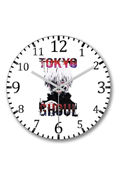 BASKI DÜNYASI ساعة حائط طوكيو غول من الزجاج الحقيقي المنحني