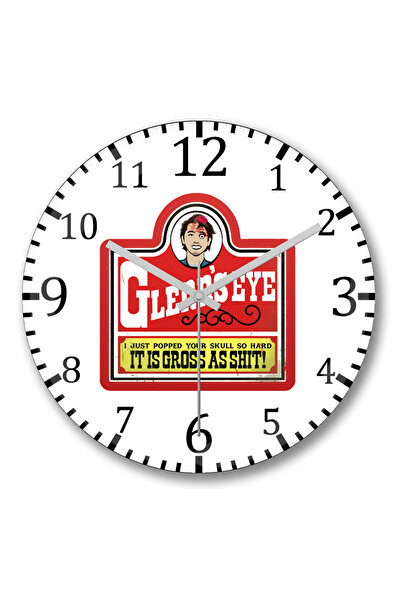 BASKI DÜNYASI ساعة حائط آسيوية للوجبات الجاهزة من الزجاج الحقيقي