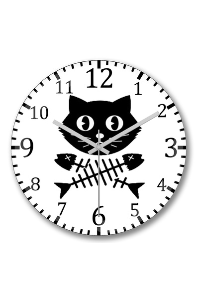 BASKI DÜNYASI Ceas de perete Kill All Men din sticlă autentică bombată