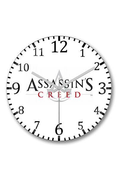 BASKI DÜNYASI Ceas de perete Assassins Creed din sticlă autentică bombată