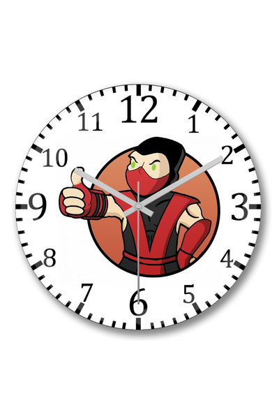 BASKI DÜNYASI Ceas de perete Ermac Vault Boy din sticlă autentică bombată