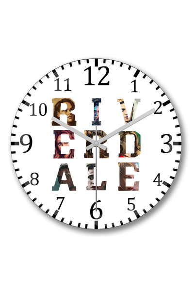 BASKI DÜNYASI صور حروف ريفرديل وساعة حائط من الزجاج الحقيقي المنحني