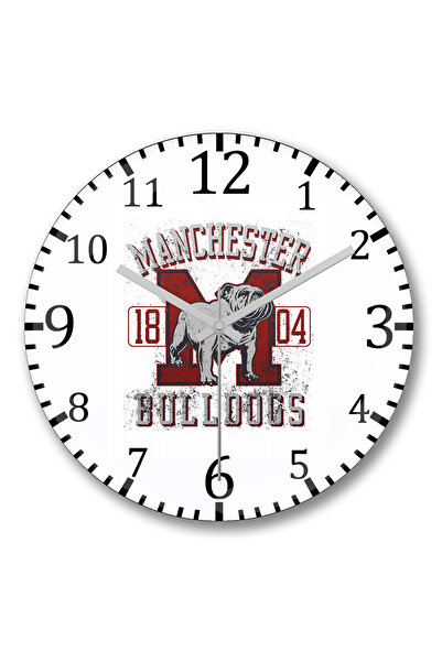 BASKI DÜNYASI Ceas de perete Bulldog Pug Dog din sticlă autentică bombată