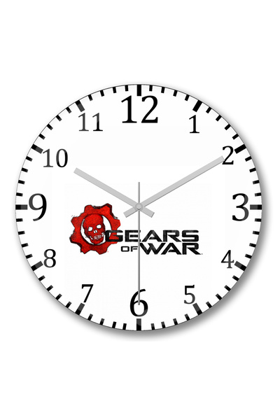 BASKI DÜNYASI Ceas de perete Gears Of War din sticlă autentică bombată