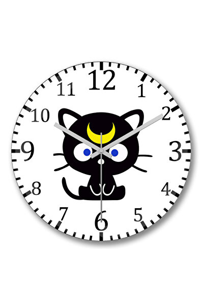 BASKI DÜNYASI Ceas de perete Sailor Moon Luna din sticlă autentică bombată