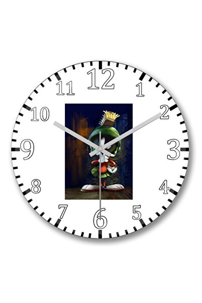 BASKI DÜNYASI ساعة حائط مارفن أو ماركاسيو من الزجاج الحقيقي المنحني