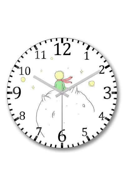 BASKI DÜNYASI Ceas de perete Micul Prinț1 din sticlă autentică bombată