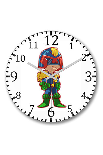 BASKI DÜNYASI ساعة حائط القاضي دريد من الزجاج الحقيقي المنحني