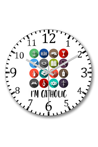 BASKI DÜNYASI Ceas de perete Iced Earth Horror Show din sticlă autentică bombată