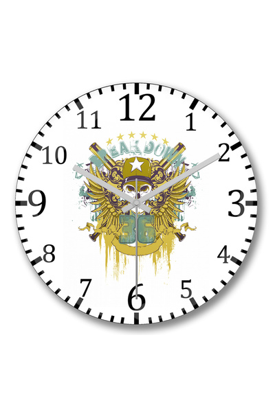 BASKI DÜNYASI ساعة حائط منحنية من الزجاج الحقيقي