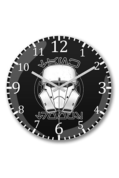 BASKI DÜNYASI Ρολόι τοίχου Tank Troops με κυρτό γυαλί από αληθινό γυαλί