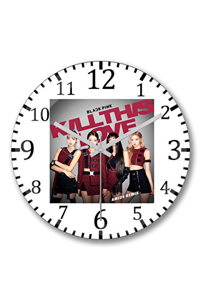 BASKI DÜNYASI Kill This Love Blackpink Ceas de perete din sticlă reală curbă