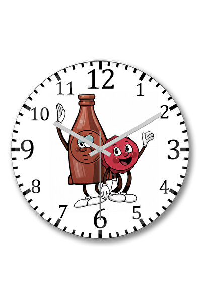 BASKI DÜNYASI ساعة حائط زجاجية منحنية من الزجاج الحقيقي